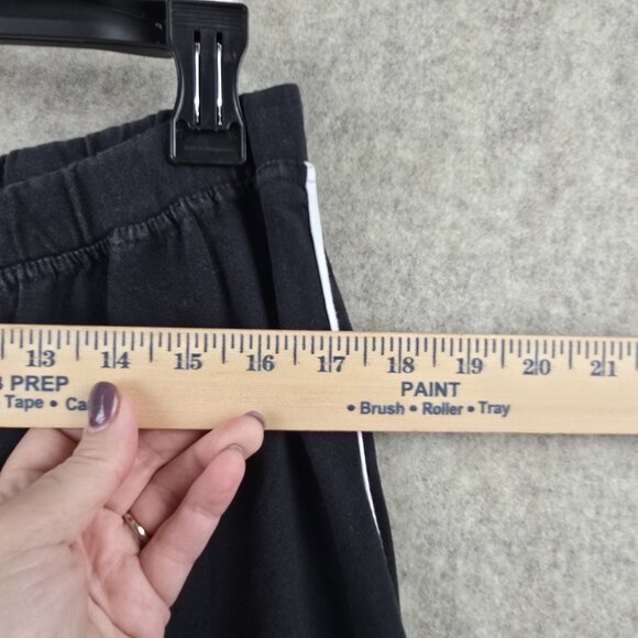 Woman Within 1X Petite Black Pants With White Stripes - Picture 5 of 5